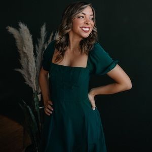 Corset Seamed Mini Dress